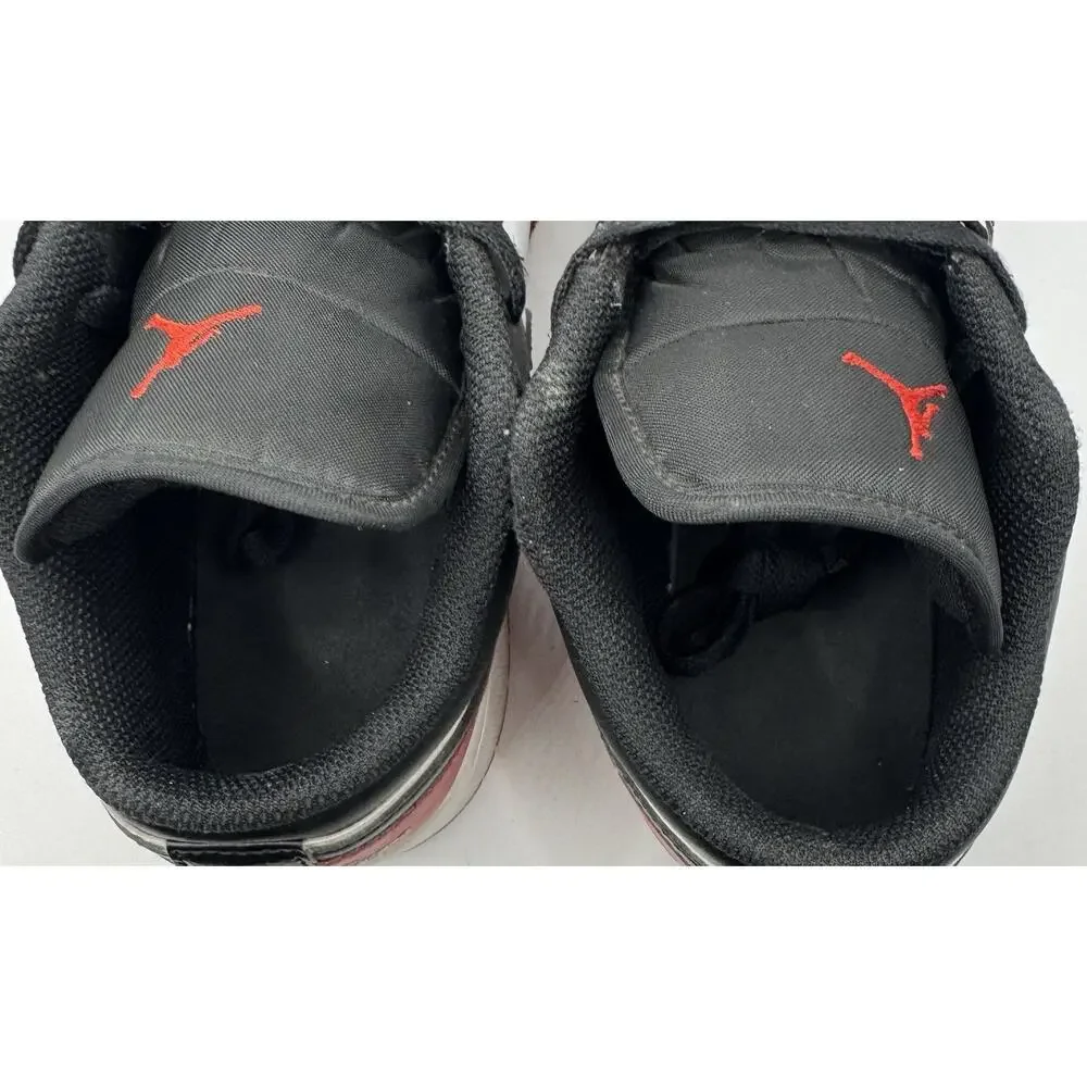 Air Jordan 1 Low GS Bred Toe 2.0 553560-161 Black Red White 6.5Y